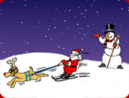 Santa on Skis Christmas Screensaver